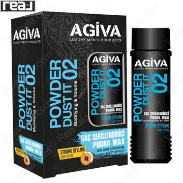 پودر حالت دهنده مو آگیوا مدل 02 سری Powder Dust It با جلوه مات و حجم دهنده مناسب استایل مو مردانه