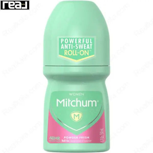 مام رول ضد تعریق زنانه میچام مدل پاودر فرش Mitchum Powder Fresh Roll On 50ml