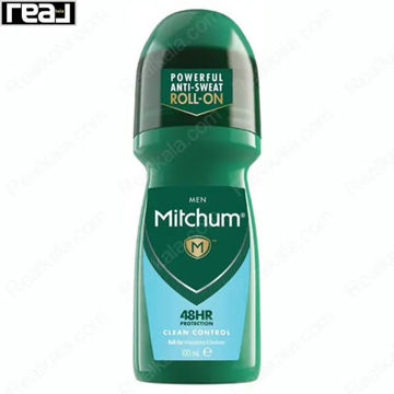 رول ضد تعریق مردانه میچام مدل Clean Control با طراحی سبز و حجم 100ml