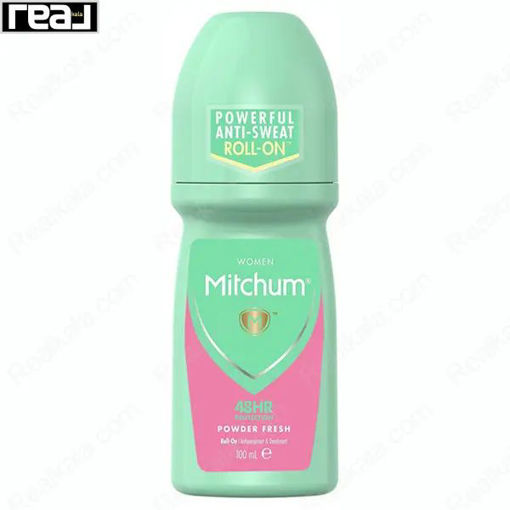 مام رول ضد تعریق زنانه میچام مدل پاودر فرش Mitchum Powder Fresh Roll On 100ml