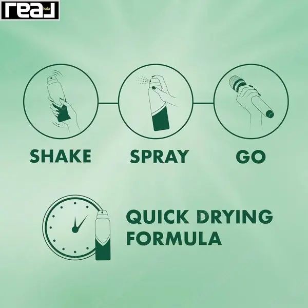 مراحل استفاده از اسپری زنانه Powder Fresh با فرمول سریع خشک‌شونده