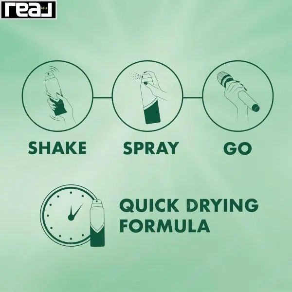 مراحل استفاده از اسپری زنانه Shower Fresh با فرمول سریع خشک‌شونده