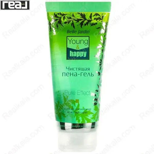فوم ژل شستشوی صورت بل جاردین مدل یانگ اند هپی سبز Belle Jardin Foam-Gel Cleanser 200ml