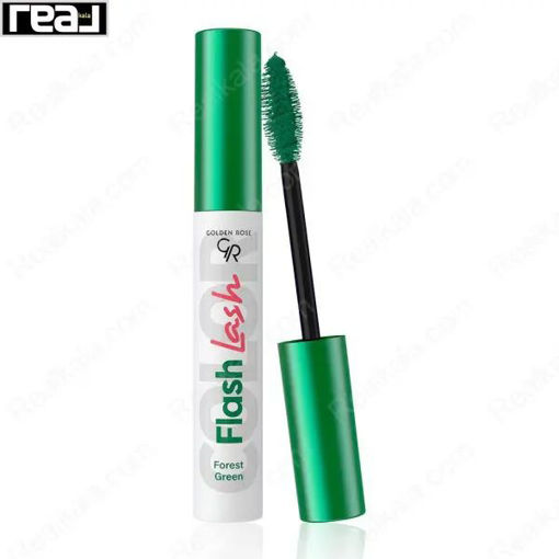 ریمل رنگی فلش لش گلدن رز شماره ۲ سبز جنگلی Golden Rose Flash Lash 02 Forest Green
