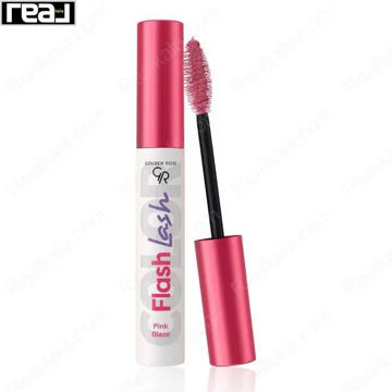 ریمل رنگی گلدن رز شماره 05 مدل Flash Lash با رنگ صورتی آتشی و طراحی تیوب سفید