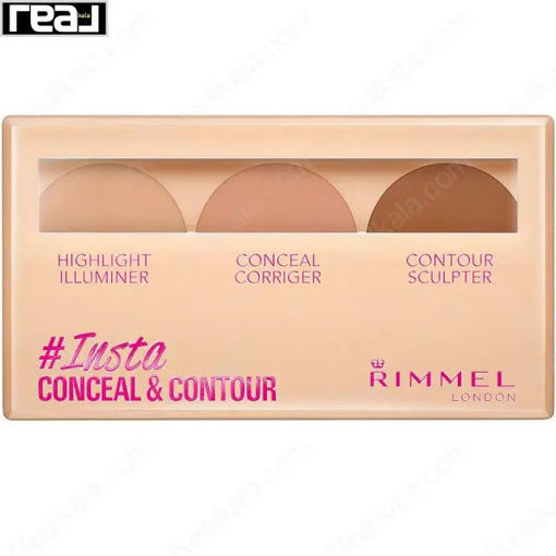 پالت کانتور و کانسیلر ریمل لاندن مدل اینستا شماره ۲۰ Rimmel London Insta Conceal & Contour Palette Medium