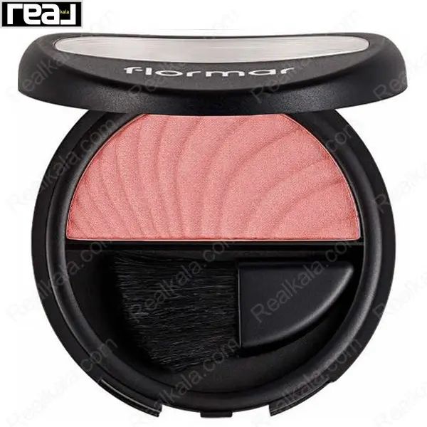 رژگونه فلورمار شماره 102 مدل Rose Pink با رنگ صورتی متوسط و براش داخلی