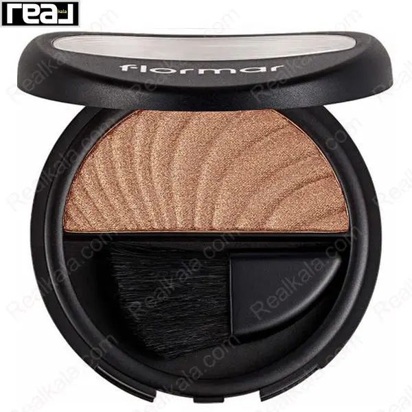 رژگونه فلورمار شماره 108 مدل Shining Bronze با رنگ برنزی طلایی و براش داخلی