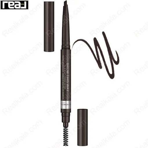 مداد هاشور دیفاینر ابرو ریمل لندن شماره 003 Rimmel Brow This Way Dark Brown