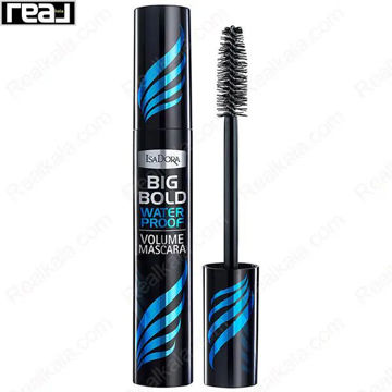 تیوب مشکی ریمل ایزادورا مدل Big Bold Waterproof با طراحی موجی آبی و برس حجیم