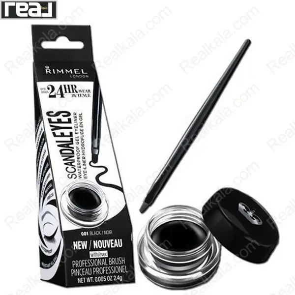 خط چشم ژله ای ریمل لندن مدل Scandaleyes شماره 001 مشکی به همراه اپلیکاتور