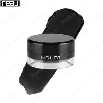 خط چشم ژلی ضدآب اینگلوت شماره 77 مشکی با ظرف شیشه‌ای و درب مشکی