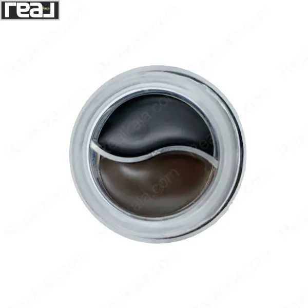 ظرف دایره‌ای ژل دوکاره هدی بیوتی با دو رنگ مشکی و قهوه‌ای