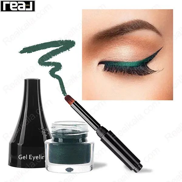 نمای نزدیک استفاده از خط چشم ژلی فلورمار روی چشم با قلم داخلی	