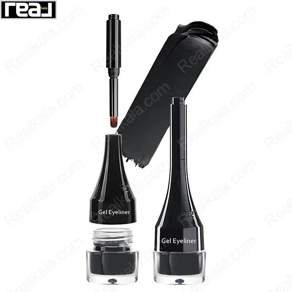 خط چشم ژلی فلورمار رنگ مشکی با طراحی قلم‌دار و ظرف شفاف