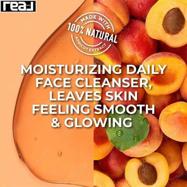 ژل شستشو درخشان‌کننده سینت ایوز مدل زردآلو تبلیغ تصویری با عصاره طبیعی زردآلو	