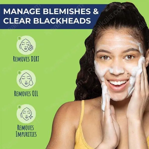 ژل شستشو ضد جوش سینت ایوز مدل تی تری حجم 200 میل پوستر آموزشی مراحل پاک‌سازی