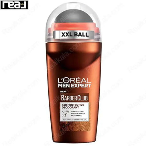 مام رول ضد تعریق لورال مدل باربر کلاب ۴۸ ساعته LOreal Men Expert Barber Club Protective Roll-On