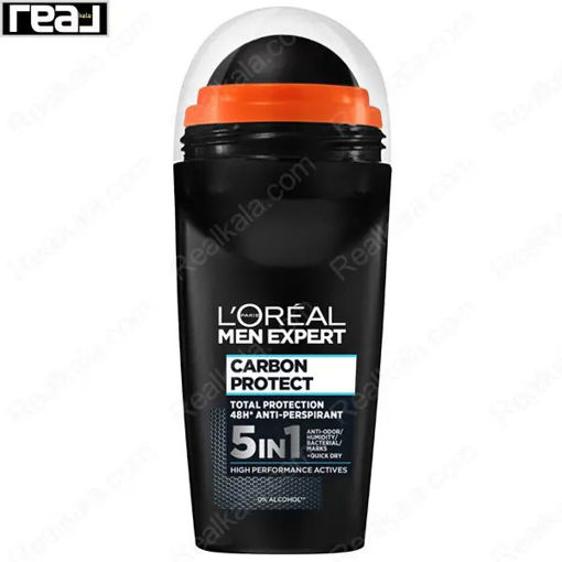 مام رول ضد تعریق لورال مدل کربن پروتکت ۴۸ ساعته LOreal Men Expert Carbon Protect Roll-On