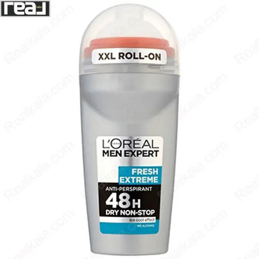 مام رول ضد تعریق لورال مدل فرش اکستریم ۴۸ ساعته LOreal Men Expert Fresh Extreme Roll-On