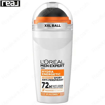 مام رول ضد تعریق لورال مدل هیدرا انرژی حجم 50 میل نمای کامل با توپ XXL