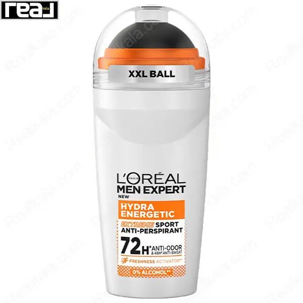 مام رول ضد تعریق لورال مدل هیدرا انرژی حجم 50 میل نمای کامل با توپ XXL