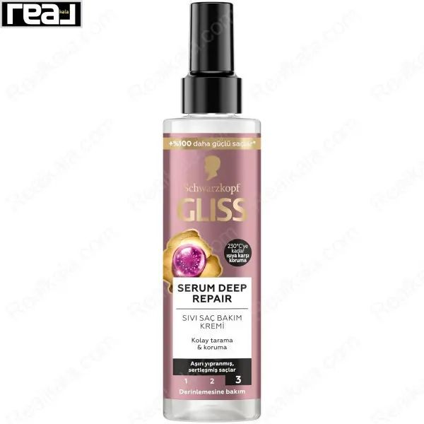 اسپری ترمیم کننده عمقی موهای زبر سرم دیپ ریپیر گلیس حجم 200ml
