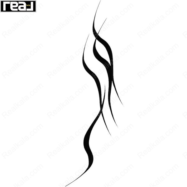 طرح انتزاعی خطوط سیاه با منحنی‌های عمودی برای الهام سبک خط چشم