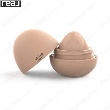 بالم لب گلدن رز مدل Cookie با طراحی کروی کرمی‌رنگ و نوشته SPF 15
