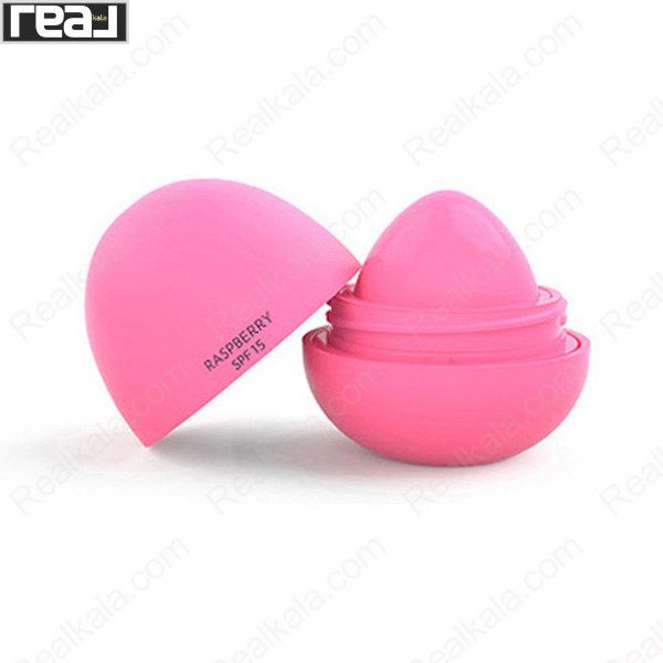 بالم لب گلدن رز مدل Raspberry با طراحی کروی صورتی و نوشته SPF 15