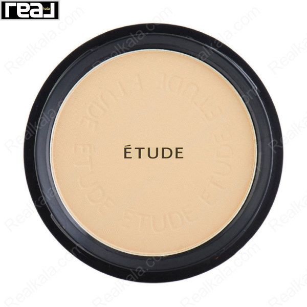پنکک دوکاره اتود مدل Light Beige شماره ۱ با طراحی مشکی و پودر فشرده بژ روشن