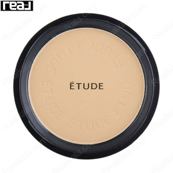 پنکک دوکاره اتود مدل Natural Beige شماره ۲ با طراحی مشکی و پودر فشرده بژ طبیعی