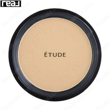 پنکک دوکاره اتود مدل Natural Beige شماره ۲ با طراحی مشکی و پودر فشرده بژ طبیعی