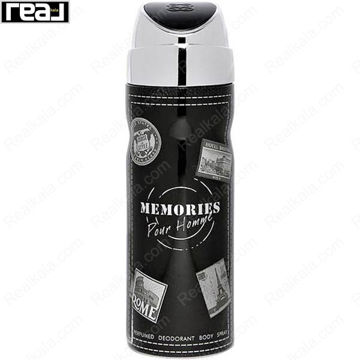 اسپری بدن امپر مموریز مردانه با طراحی مشکی تم سفر و رایحه نوستالژیک