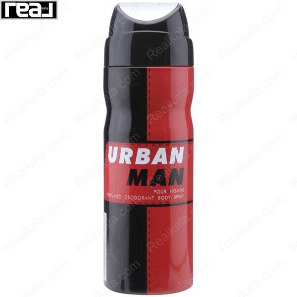 اسپری بدن امپر اوربن من مردانه با طراحی مشکی قرمز و رایحه شهری مدرن