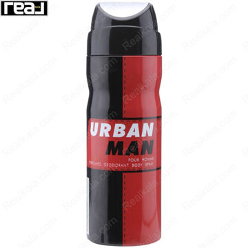 اسپری بدن امپر اوربن من مردانه با طراحی مشکی قرمز و رایحه شهری مدرن
