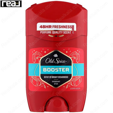 مام استیک الد اسپایس بوستر مردانه با طراحی گیمینگ و نوار شش‌ضلعی مشکی و آبی	