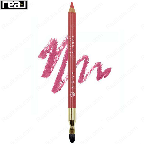 مداد لب آون مدل Rose با رنگ صورتی طبیعی و براش انتهایی