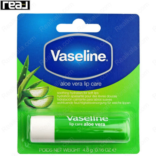 بالم لب استیکی وازلین مدل آلوئه ورا Vaseline Aloe Vera Lip Care 4.8g