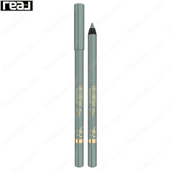 مداد چشم ژلی گلدن رز شماره 105 با درپوش و نوک باز و رنگ سبز نقره ای براق