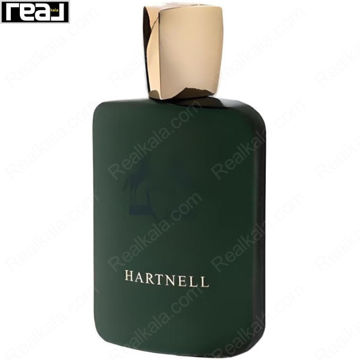 شیشه سبز تیره ادکلن Hartnell از برند Fragrance World با درب طلایی