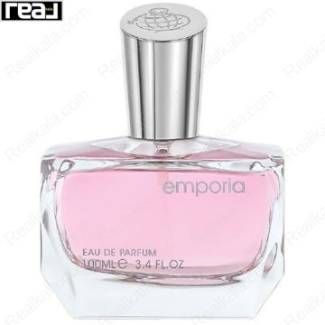 شیشه ادکلن Emporia از برند Fragrance World با طراحی لوکس و درب نقره ای
