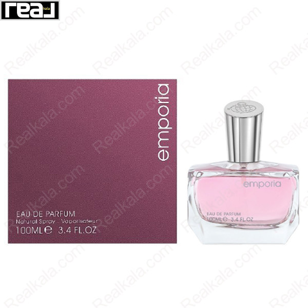 بسته‌بندی ادکلن Emporia از برند Fragrance World با طراحی زنانه