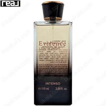 بطری گرادیانی ادکلن Comme Une Evidence Intenso زنانه Fragrance World با درب مشکی–طلایی