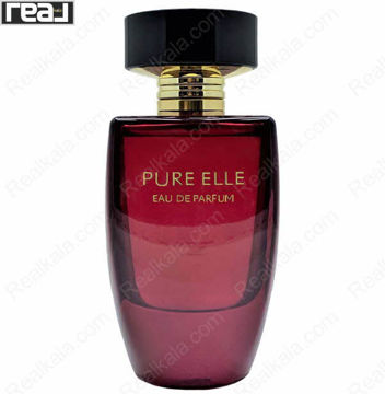 بطری بورگاندی ادکلن Pure Elle زنانه Fragrance World با درب مشکی–طلایی