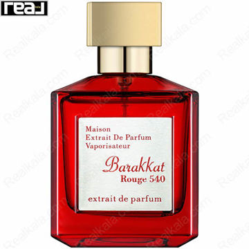 بطری قرمز ادکلن Barakkat Rouge 540 Extrait زنانه Fragrance World با درب طلایی