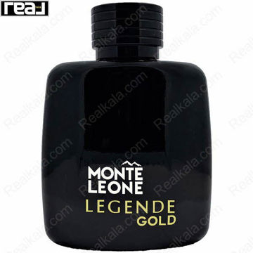بطری مشکی ادکلن Legende Gold مردانه Fragrance World با نوشته طلایی
