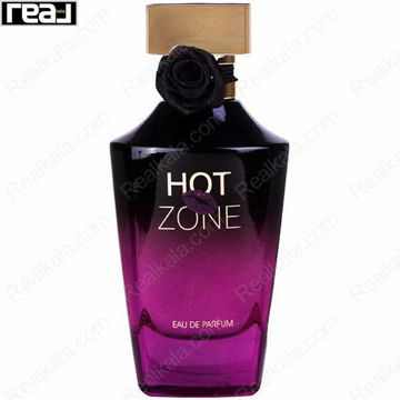 شیشه گرادیانی ادکلن Hot Zone از برند Fragrance World با گل مشکی و درب طلایی