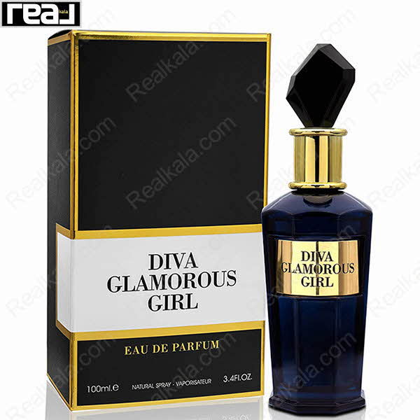 بسته‌بندی ادکلن Glamorous Girl از برند Fragrance World با طراحی لوکس و زنانه