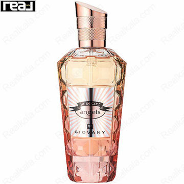 بطری ادکلن فرگرانس ورد La Secret Angels Giovany زنانه با طراحی صورتی–هلویی و درب رزگلد